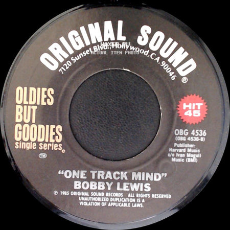Bobby Lewis - Tossin' And Turnin' / One Track Mind side B