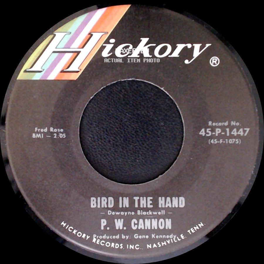P. W. Cannon - Bird In The Hand / How's The World Treating You side A