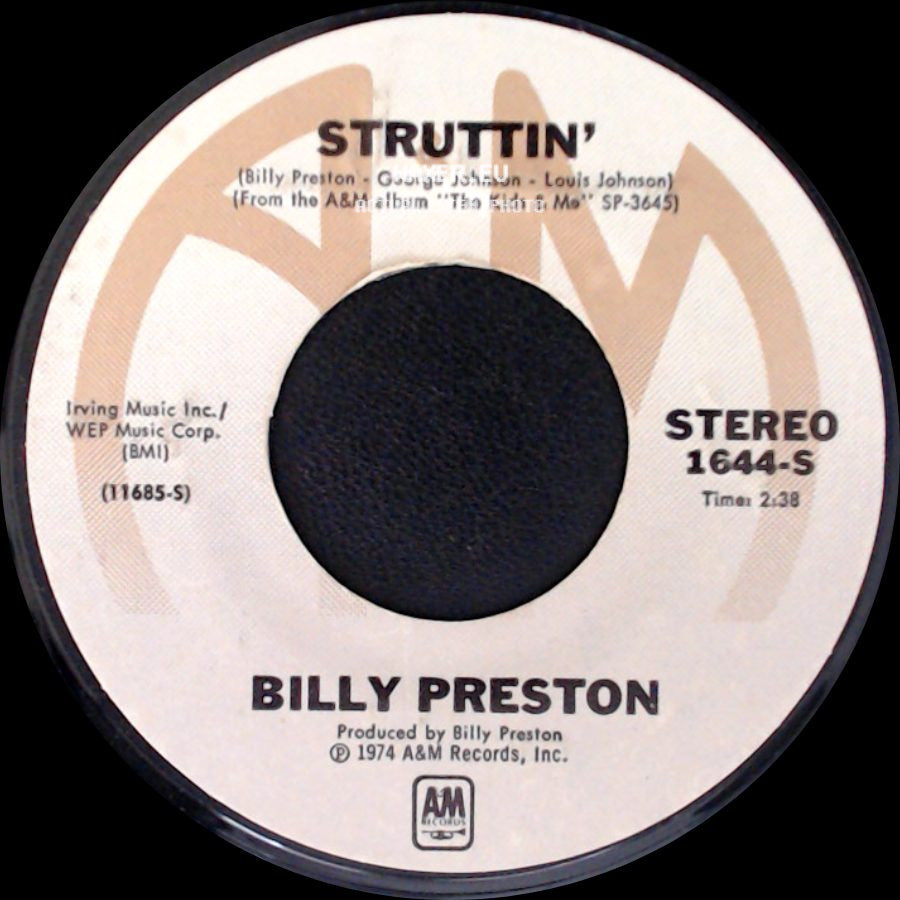 Billy Preston - Struttin' / You Are So Beautiful side A