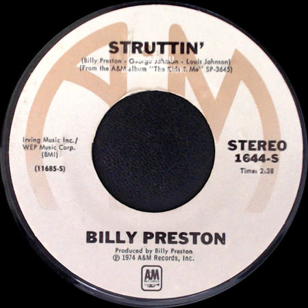 Billy Preston - Struttin' / You Are So Beautiful side A