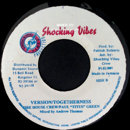 Kirk Davis / Fire House Crew/Paul "Titus" Green - You Showed Me / Version/Togetherness side B