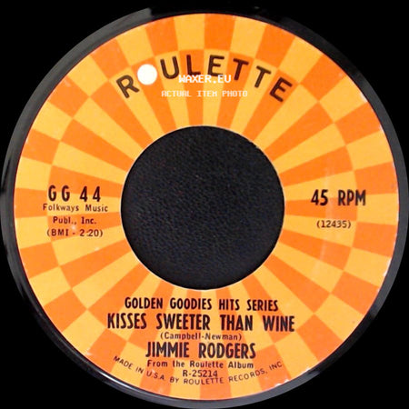 Jimmie Rodgers - Honeycomb / Kisses Sweeter Than Wine side B