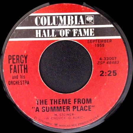 Percy Faith And His Orchestra - The Theme From "A Summer Place" / The Song From Moulin Rouge (Where Is Your Heart) side A