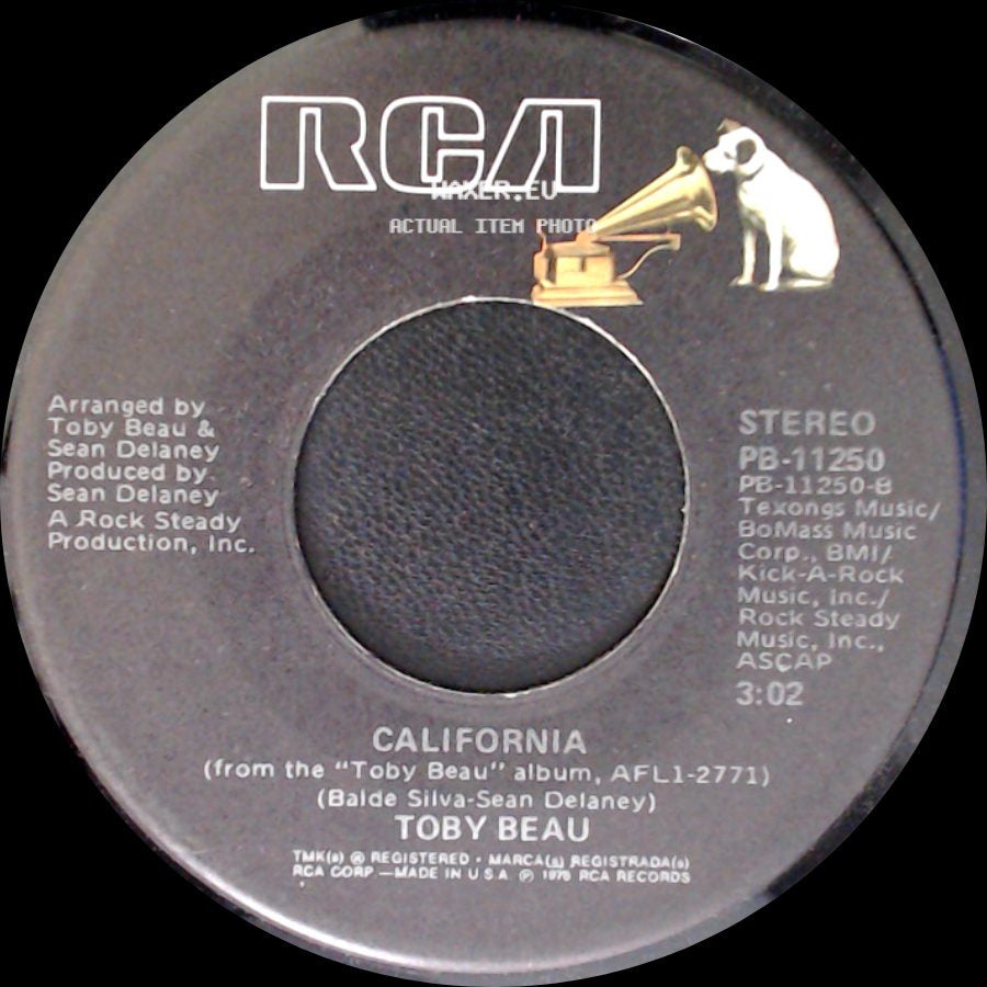 Toby Beau - California / My Angel Baby side A