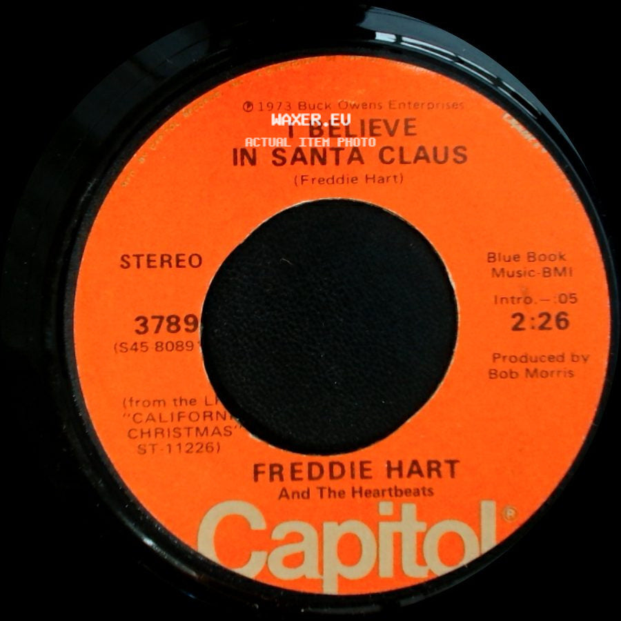 Freddie Hart And The Heartbeats - Blue Christmas / I Believe In Santa Claus side B