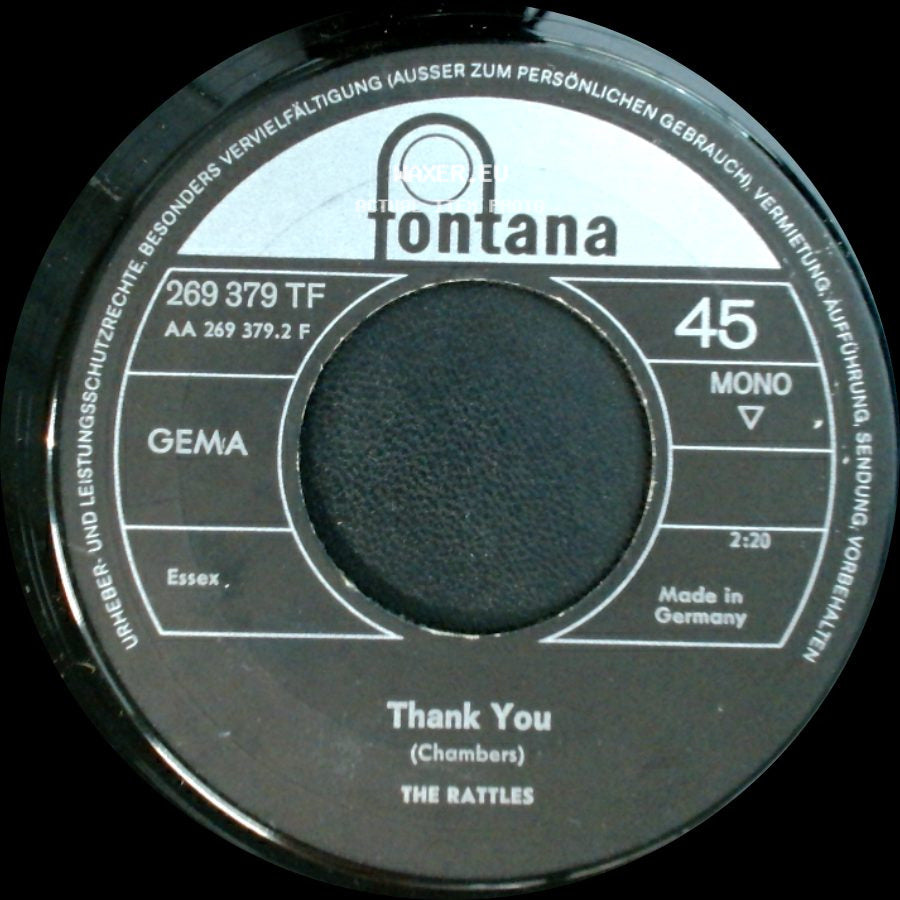 The Rattles - After Tea / Thank You side B