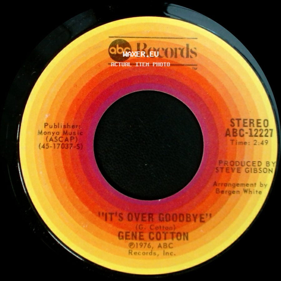 Gene Cotton - You've Got Me Runnin' / It's Over Goodbye side B