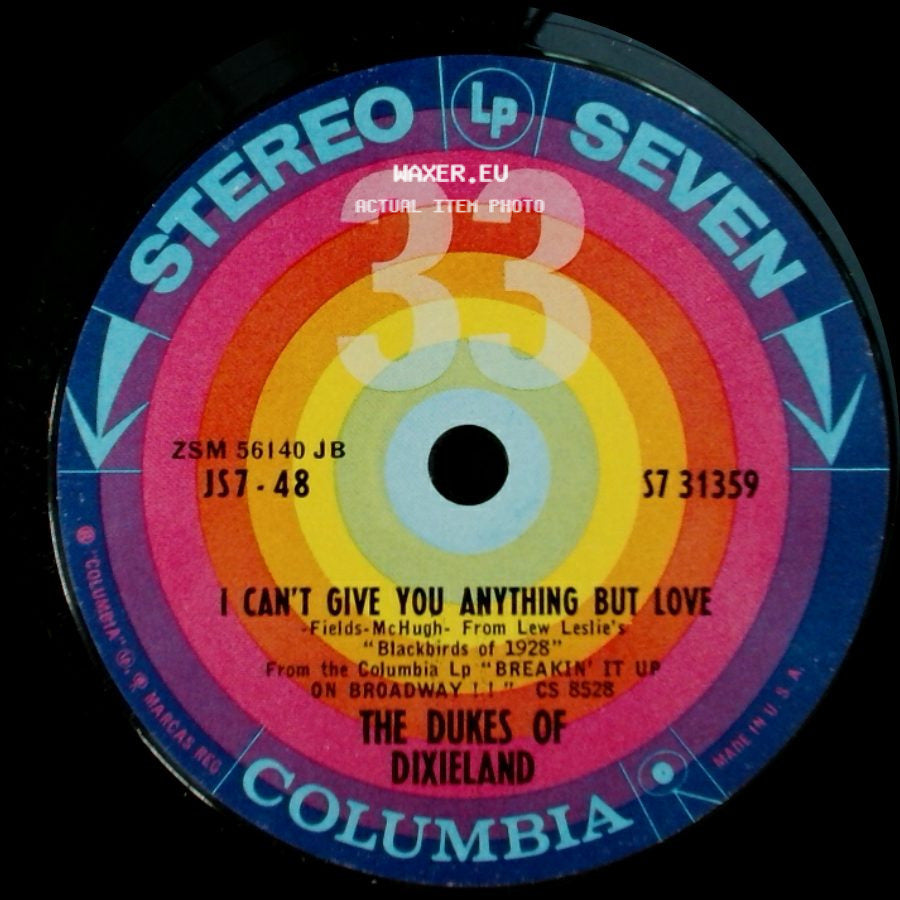 The New Ashmolean Marching Society And Students Conservatory Band / The Dukes Of Dixieland - The Dukes Of Dixieland / I Can't Give You Anything But Love side B