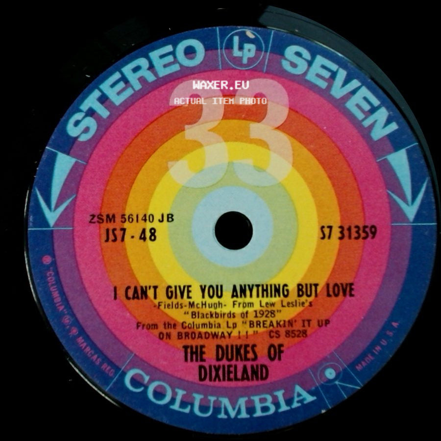 The New Ashmolean Marching Society And Students Conservatory Band / The Dukes Of Dixieland - The Dukes Of Dixieland / I Can't Give You Anything But Love side B