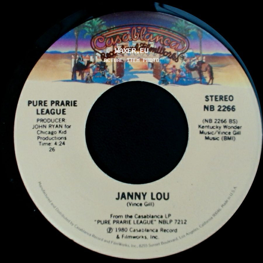 Pure Prairie League - Janny Lou / Let Me Love You Tonight side A