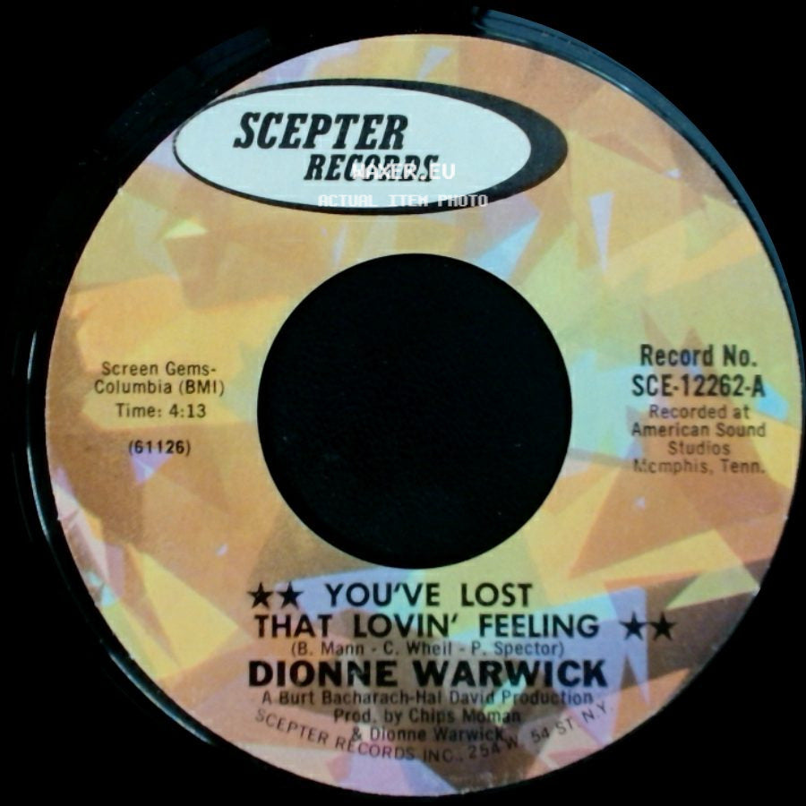 Dionne Warwick - Window Wishing / You've Lost That Lovin' Feeling side B