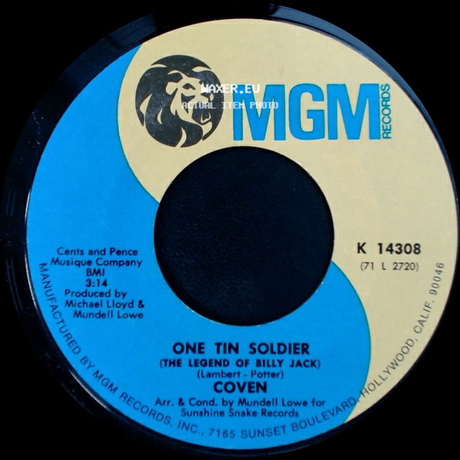 Coven - One Tin Soldier (The Legend Of Billy Jack) / I Guess It's A Beautiful Day (Least I Think It Is) side A