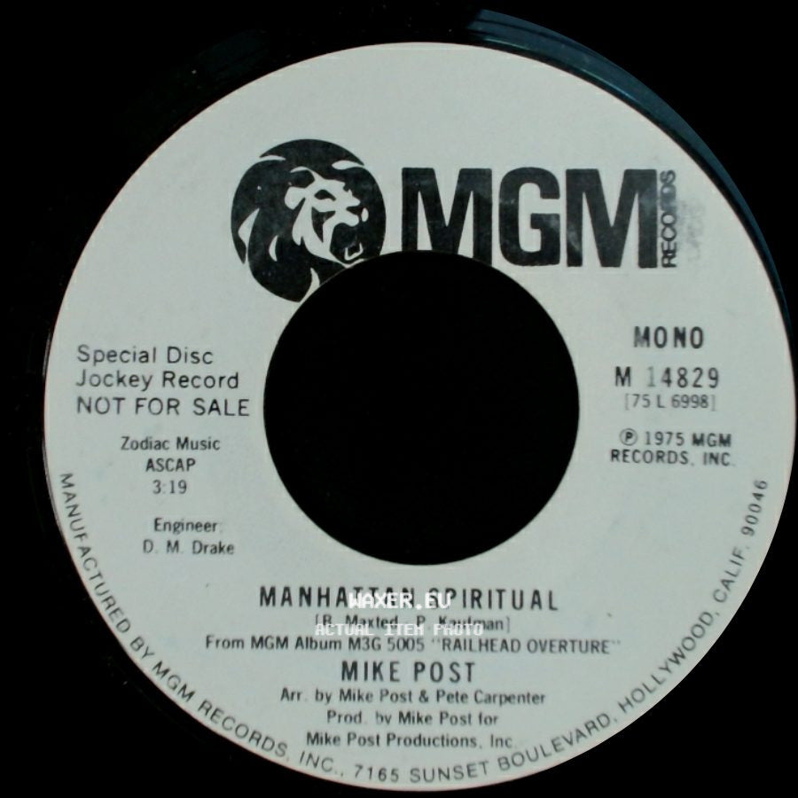 Mike Post - Manhattan Spiritual / Manhattan Spiritual side A