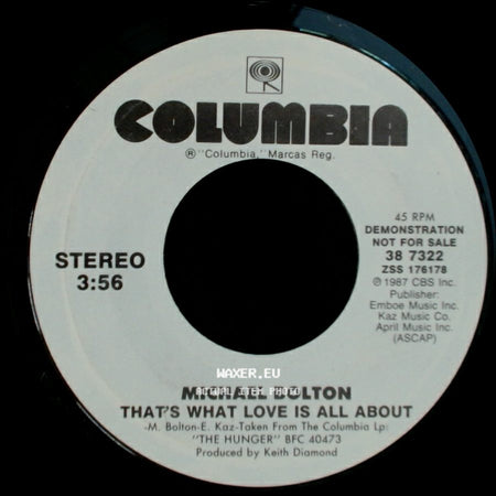 Michael Bolton - That's What Love Is All About / That's What Love Is All About side A
