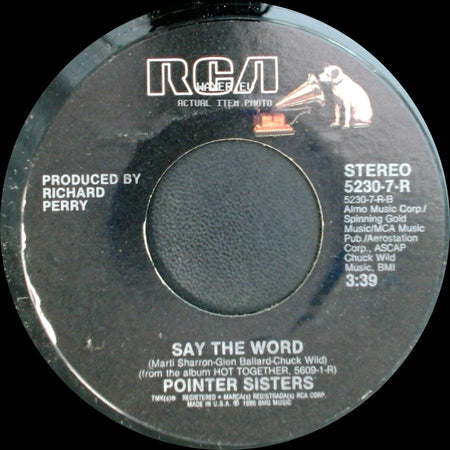 Pointer Sisters - Mercury Rising / Say The Word side B