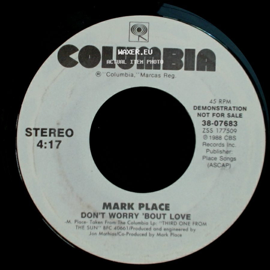 Mark Place - Don't Worry 'bout Love / Don't Worry 'bout Love side A