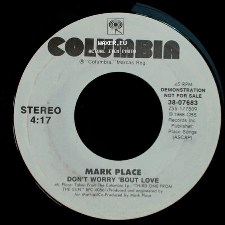Mark Place - Don't Worry 'bout Love / Don't Worry 'bout Love side A
