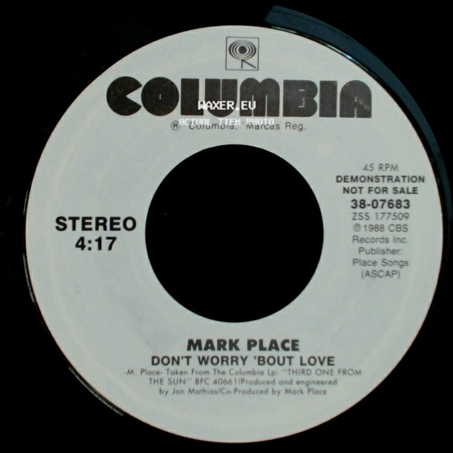 Mark Place - Don't Worry 'bout Love / Don't Worry 'bout Love side B