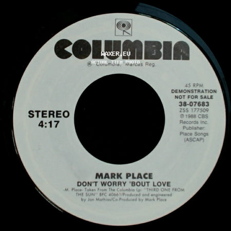 Mark Place - Don't Worry 'bout Love / Don't Worry 'bout Love side B