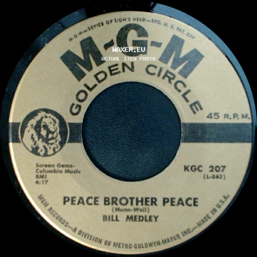 Bill Medley - Brown Eyed Woman / Peace Brother Peace side B