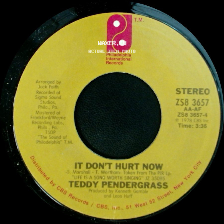 Teddy Pendergrass - It Don't Hurt Now / Only You side A
