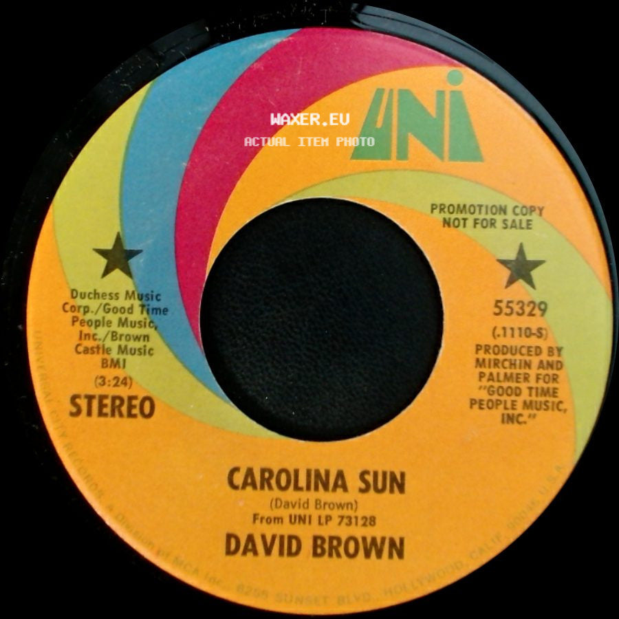 David Brown - Highway Moon / Carolina Sun side B