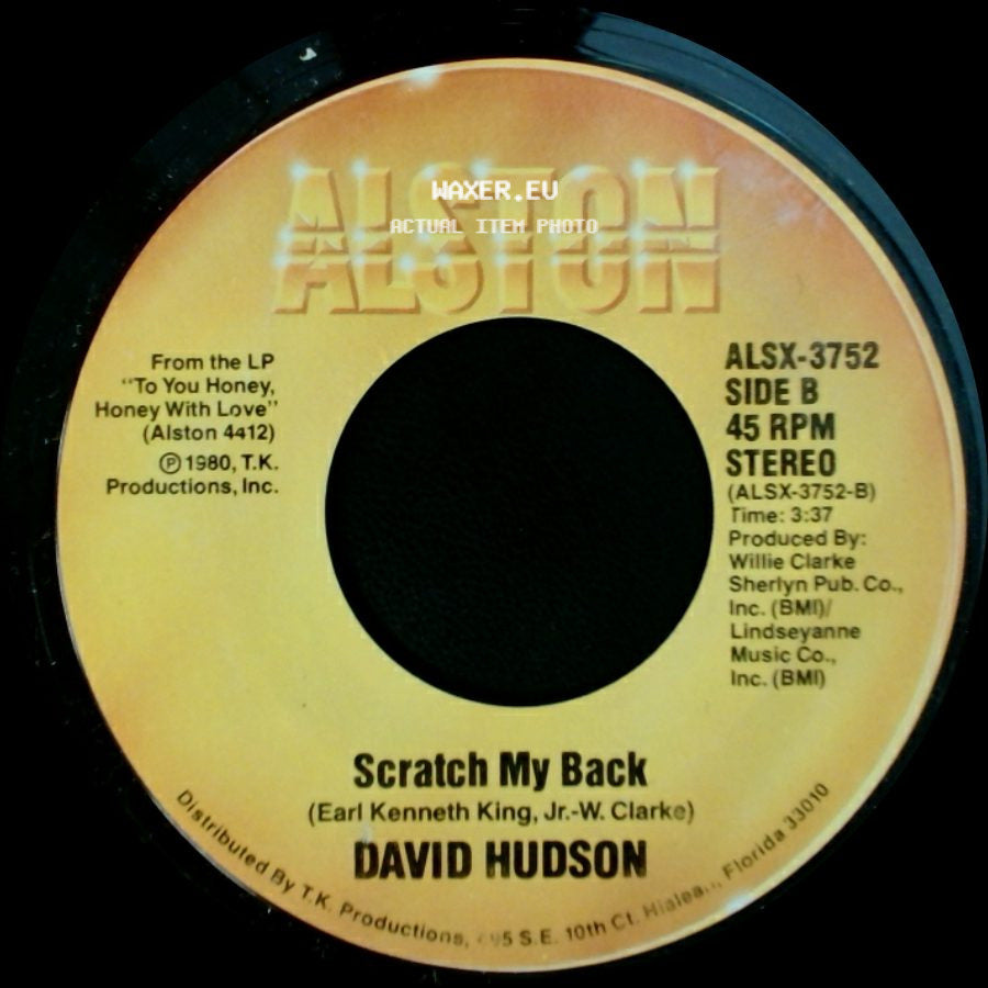 David Hudson - I Have Never Loved A Woman (The Way I Love You) / Scratch My Back side B