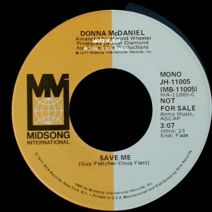 Donna Mcdaniel - Save Me / Save Me side B