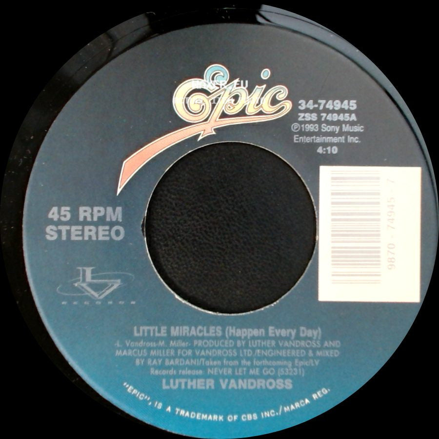 Luther Vandross - I'm Gonna Start Today / Little Miracles (Happen Every Day) side B