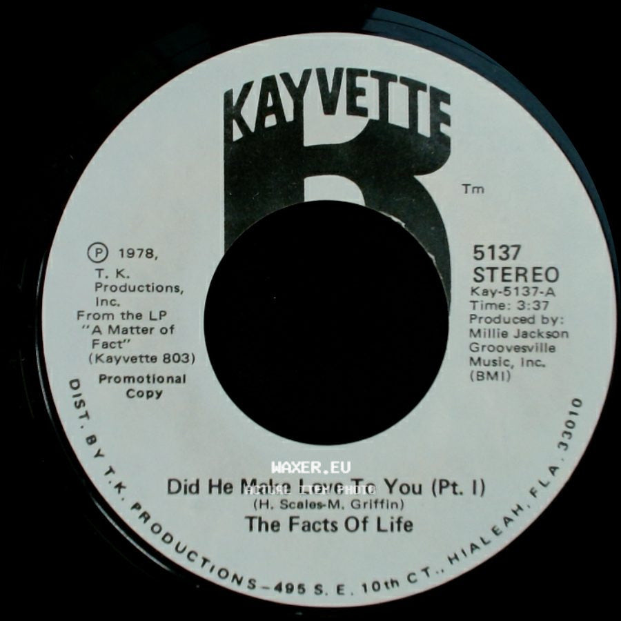 The Facts Of Life - Did He Make Love To You (Pt. I) / Did He Make Love To You (Pt. I) side A