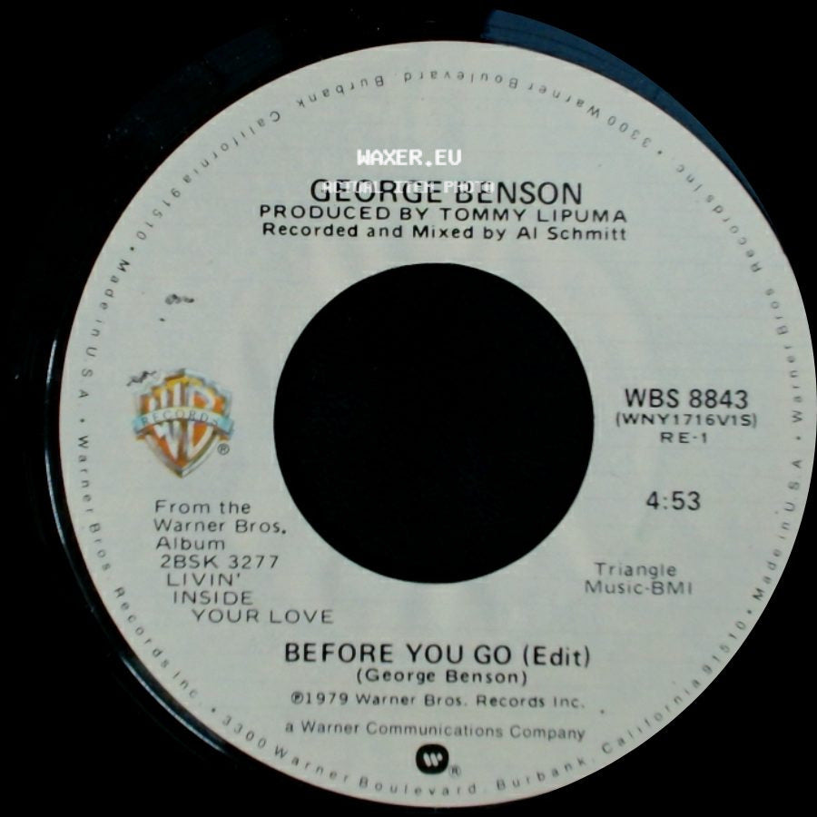 George Benson - Before You Go (Edit) / Unchained Melody (Edit) side A