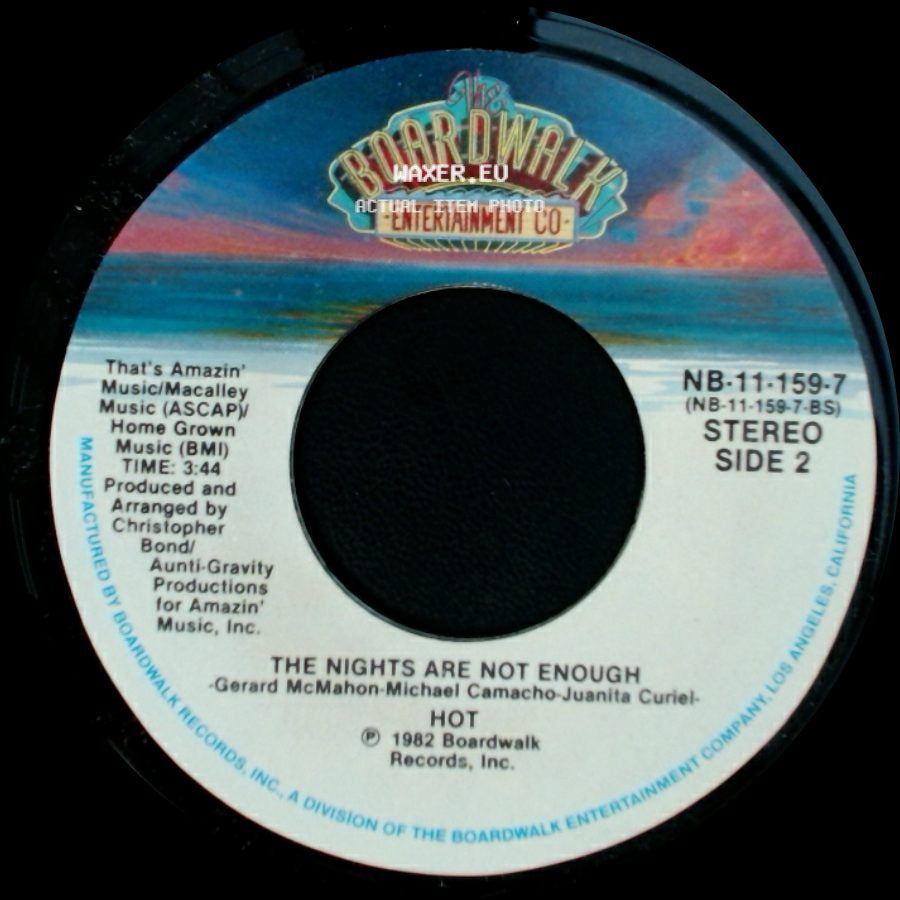 Hot - Tonight / The Nights Are Not Enough side B