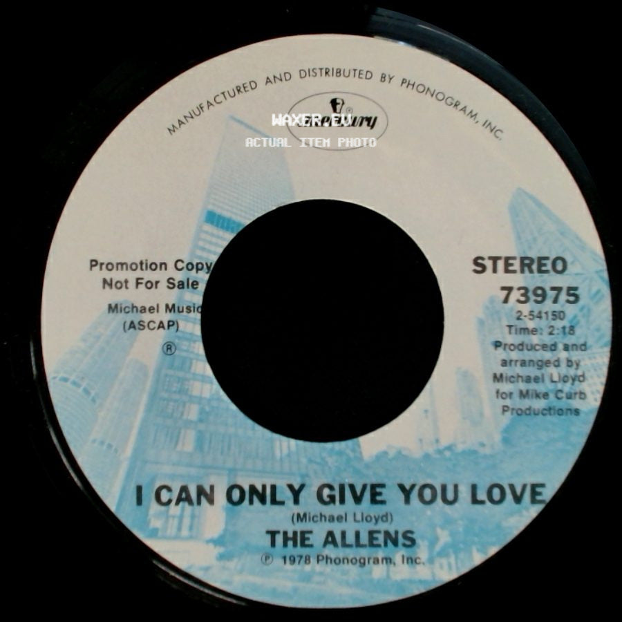The Allens - She'd Rather Be With Me / I Can Only Give You Love side B