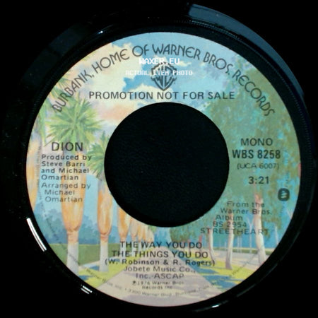 Dion - The Way You Do The Things You Do / The Way You Do The Things You Do side B