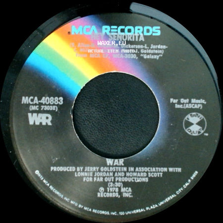 War - Hey Senorita / Sweet Fighting Lady side A