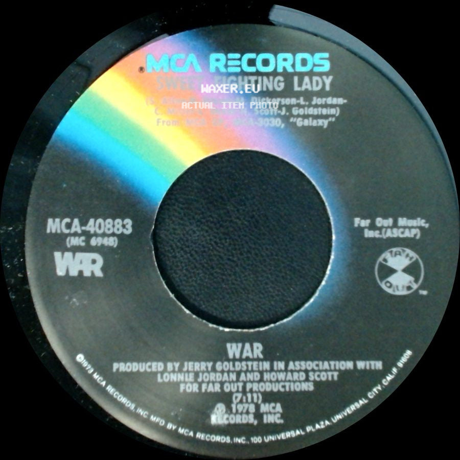 War - Hey Senorita / Sweet Fighting Lady side B