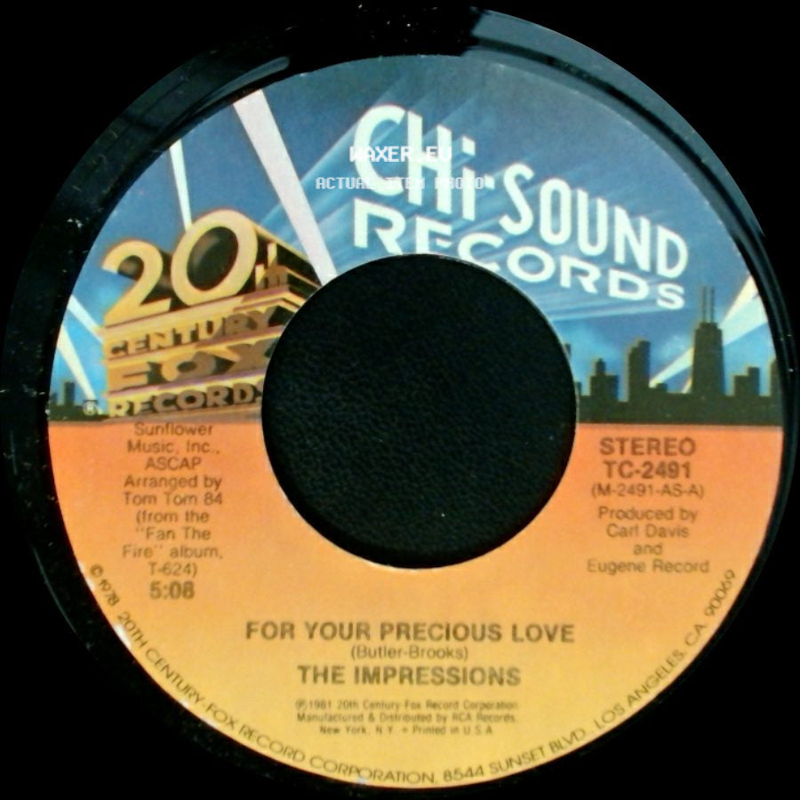 The Impressions - Your Mine / For Your Precious Love side B