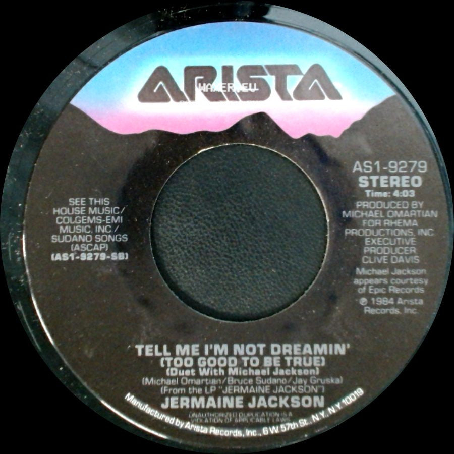 Jermaine Jackson - Do What You Do / Tell Me I'm Not Dreamin' (Too Good To Be True) side B