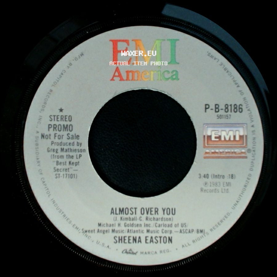 Sheena Easton - Almost Over You / Almost Over You side B