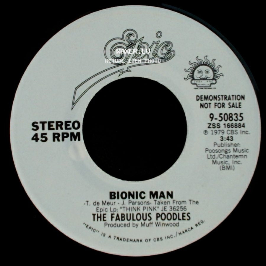 The Fabulous Poodles - Bionic Man / Bionic Man side B