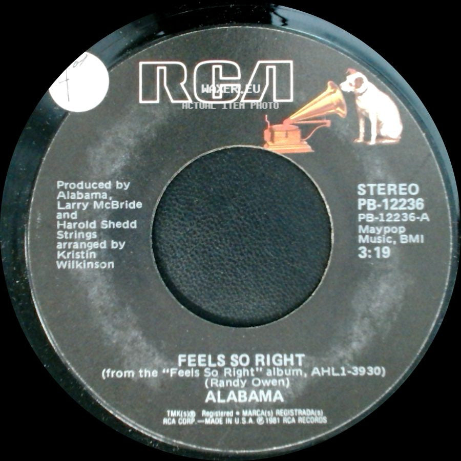 Alabama - See The Embers, Feel The Flame / Feels So Right side B