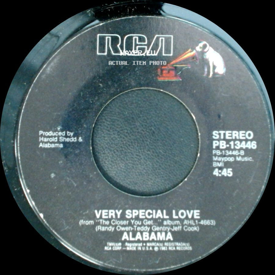 Alabama - Dixieland Delight / Very Special Love side B