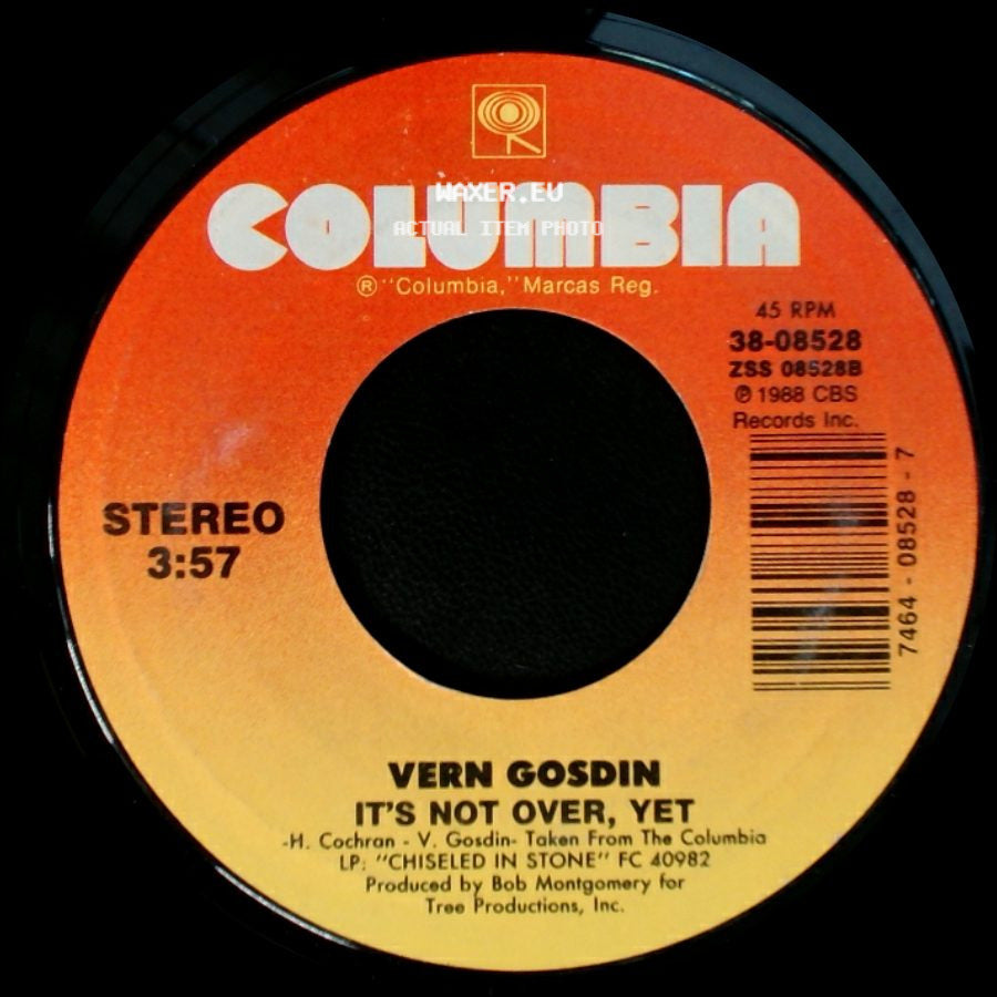 Vern Gosdin - Who You Gonna Blame It On This Time / It's Not Over, Yet side B