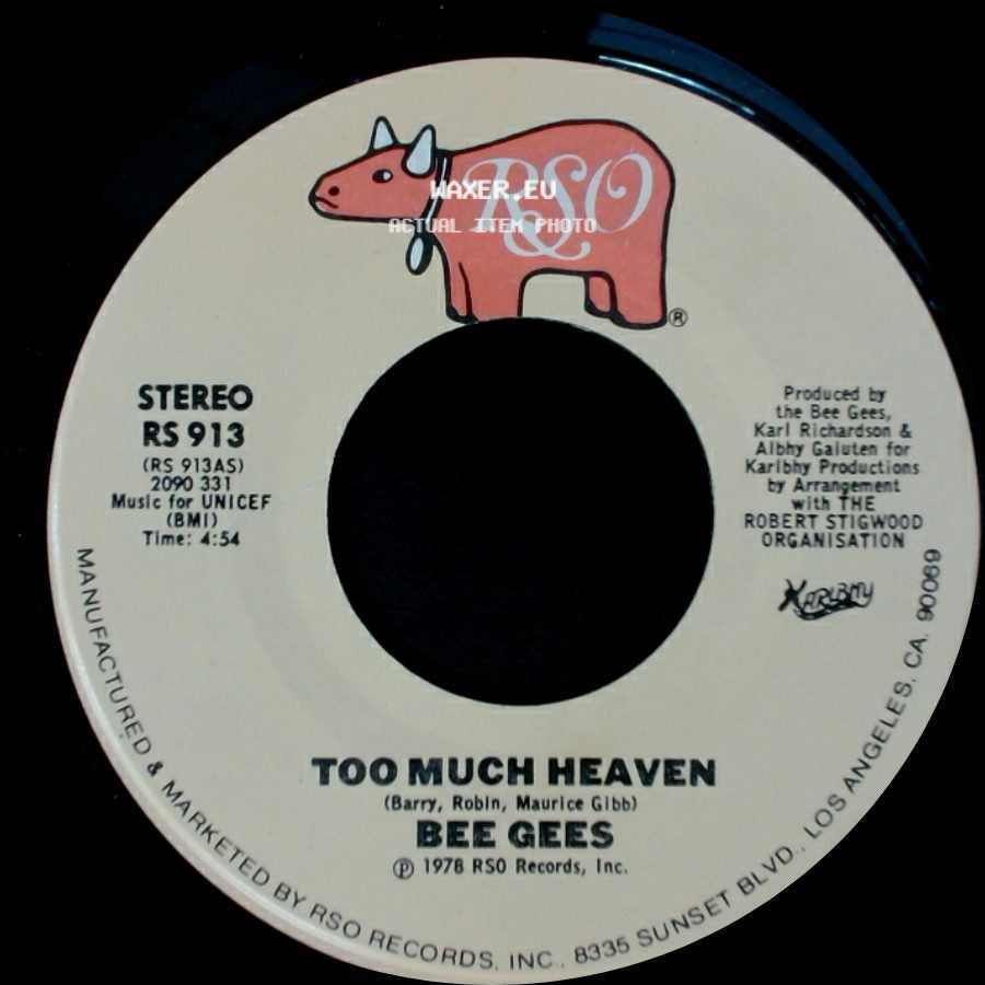 Bee Gees - Too Much Heaven / Rest Your Love On Me side A