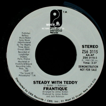 Frantique - Steady With Teddy / Steady With Teddy side A