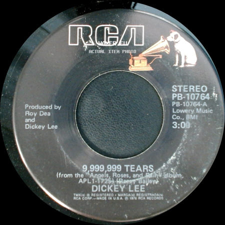 Dickey Lee - 9,999,999 Tears / I Never Will Get Over You side A