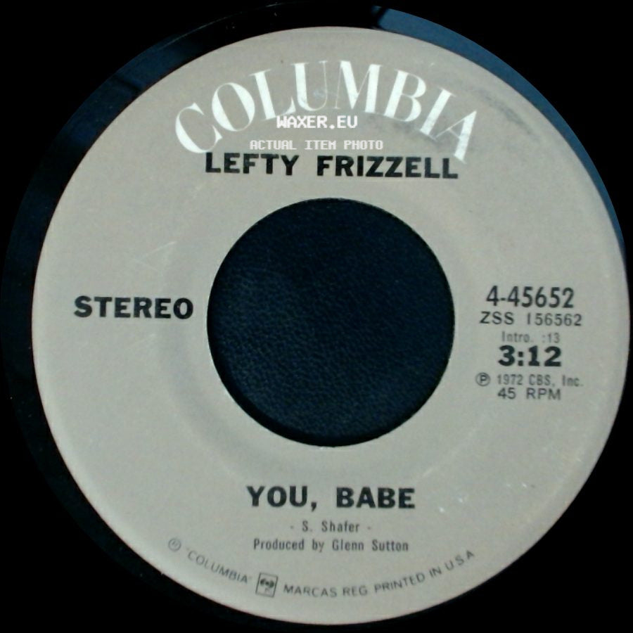 Lefty Frizzell - When It Rains The Blues / You, Babe side B