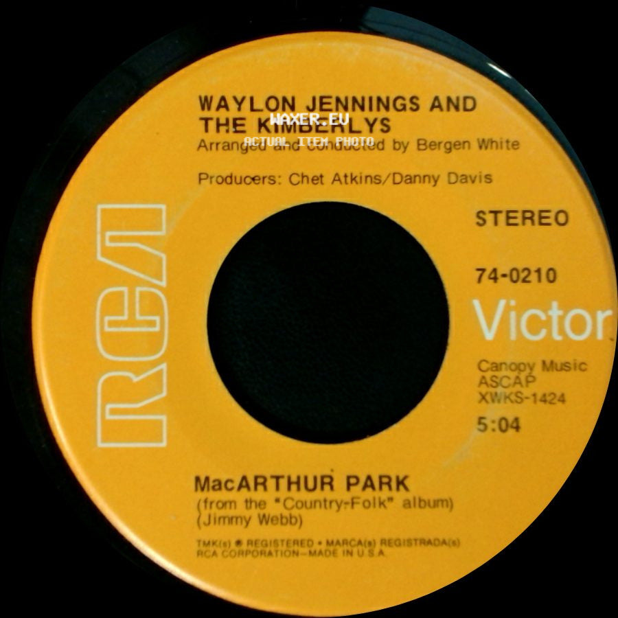 Waylon Jennings And The Kimberlys - Macarthur Park / But You Know I Love You side A