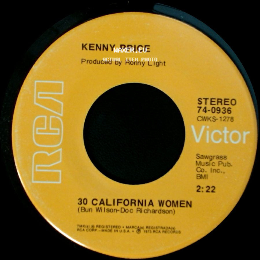 Kenny Price - Love's Not Hard To Take / 30 California Women side B