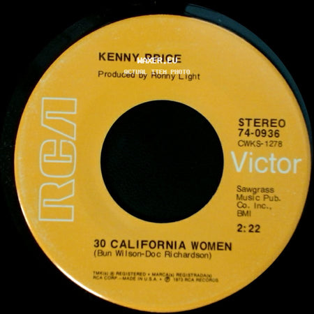 Kenny Price - Love's Not Hard To Take / 30 California Women side B